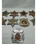 Lot Of (9) Vintage Plastic Illinois Costume Junior Police Badges 2 2 1/2&quot; - $24.74