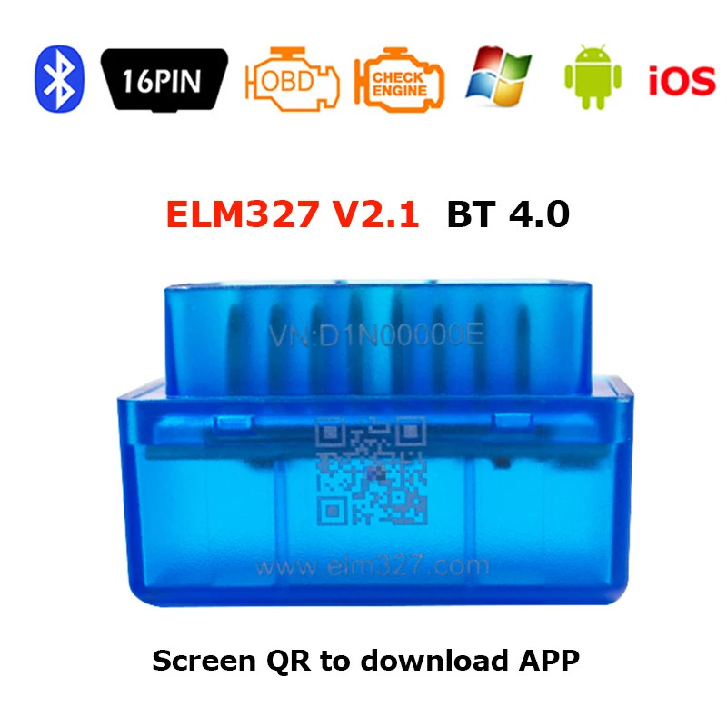 Newest OBD2 Auto Reader ELM327 V2.1 Bluetooth-compatible 4.0 Mini ELM 327 2.1 Sc - £48.54 GBP