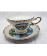 Victoria Ceramics Vintage Souvenir Chicago Teacup and Saucer Set - $282.06 MXN