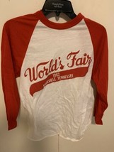 Vtg 80s 1982 Worlds Fair Knoxville Tennessee Ringer T Shirt  Medium mens... - £38.15 GBP