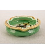Delft Green Pottery Ashtray, 3 Rests, Royal Gouda Holland, Hand Painted ... - $24.45