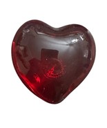 RED HEART MURANO ART GLASS CRYSTAL PAPERWEIGHT BY SALUTE ITALIA - $59.99