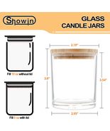 10 OZ Thick Candle Jars for Making Candles 15 Pcs Empty Jars with Wood L... - $79.59 CAD