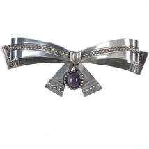 Large William Spratling sterling bow pin with amethyst - $379.42