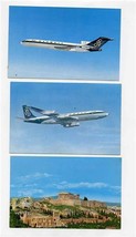 3 Olympic Airways Postcards 707-320 727-200 Acropolis 1970&#39;s - £16.47 GBP