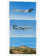 3 Olympic Airways Postcards 707-320 727-200 Acropolis 1970&#39;s - £16.31 GBP