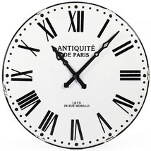 Wall Clock CORVIN Alabaster White Iron - £486.92 GBP