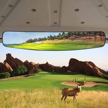 Golf cart Rear View Mirror,16.5&quot; Extra Wide 180 Degree Panoramic Rear View Mirro - £22.68 GBP