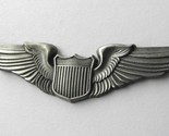 USAF AIR FORCE LARGE BASIC PILOT WINGS LAPEL PIN BADGE 2 INCHES - £5.34 GBP