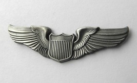 USAF AIR FORCE LARGE BASIC PILOT WINGS LAPEL PIN BADGE 2 INCHES - £5.34 GBP