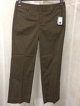 Gap Women&#39;s Pants Brown Curvy Fit Stretch Chino Style Crop Junior Size 1 NWT - £22.92 GBP