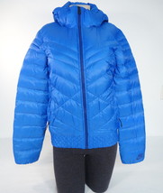 Nike Cascade Zip Front Blue 550 Fill Down Quilted Hooded Jacket Women&#39;s NWT - £211.82 GBP