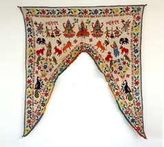 Vintage Welcome Gate Toran Door Valance Window Décor Tapestry Wall Hanging DV18 - £58.40 GBP