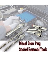 6Pc Diesel Glow Plug Socket Removal Tool Set 8 9 10mm socket&amp;  M10 M12 R... - $38.43 CAD