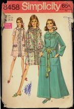 60s Sz 12 14 B 34 36 Raglan Sleeve Robe Simplicity 6235 Vintage Sewing P... - $6.99