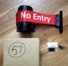 Tensabarrier Black w/ a Red &amp; White Belt Barrier ~ No Entry~ - £31.61 GBP