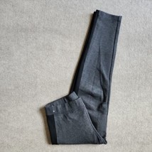 Gap Ponte Knit Legging Pants Womens Size M Gray Black Sides Stretch Skinny Leg - £18.82 GBP