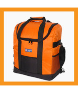 Orange Lunch Bag Cooler Backpack Insulated Portable Beer Wine 35L Picnic... - £33.57 GBP