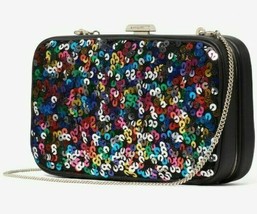 Kate Spade Tonight Sequins Embellished Leather Crossbody Clutch NWT PXR00277 FS - £88.40 GBP