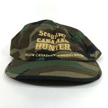 Vintage Seagram&#39;s Canadian Hunter Army Hat Camo Brown Green Whiskey Drin... - $18.69