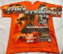 Chase Tony Stewart 2005 Nextel Cup Champion Orange All Over Print T-Shirt sz Lg - $27.12