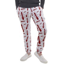 Hot red ant army punk ska rock metal white jogger pants sweatpants - $34.99+