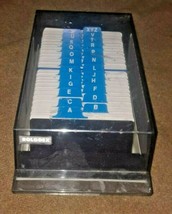 Vintage ROLODEX VIP-24C Covered VIP File Complete with 2&quot;x4&quot; Cards and Dividers - £29.63 GBP