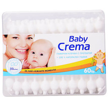 BABY CREMA 100% Pure Cotton Baby Buds Safety Protector Clean Ear, Eye, Nose 60pc - £3.14 GBP