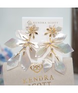 Kendra Scott Gold Jaylin Ivory Mother of Pearl Large Statement Earrings NWT - $239.92 CAD