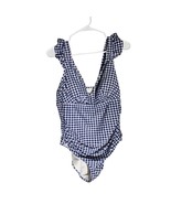 Kona Sol Women’s One-Piece Swimsuit 14W Blue Gingham Ruffle Strap - $309.25 MXN