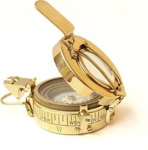 Marine Brass Compass Handmade Vintage Pocket Antique Maritime Sailor Com... - $28.71