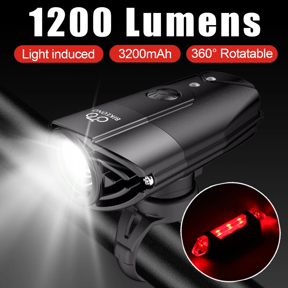BIKEONO Bicycle Light Bike accessories Headlight LED Taillight USB Rechargeable - £15.62 GBP+