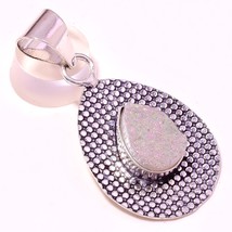 Titanium Drusy Gemstone Fashion Black Friday Gift Pendant Jewelry 1.80" SA 3706 - £3.18 GBP