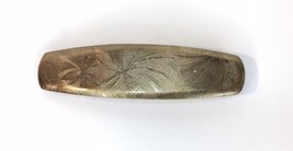 Vintage 1990&#39;s Revlon Hair Barrette Textured Swirl Gold Tone - £8.77 GBP