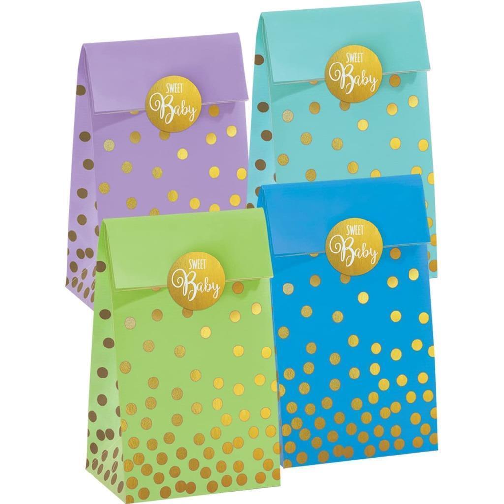 Baby Shower Treat bags with Foil Seals Assorted Colors 20 Pieces New - $3.95