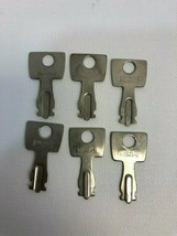 Vintage Lot of 6 Long Lock Keys, 1.3125&quot; x 0.75&quot;, Used, Free Shipping - £18.08 GBP