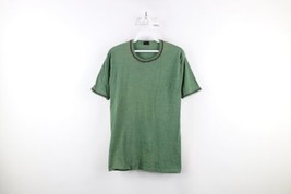 Vtg 60s 70s Streetwear Mens Medium Faded Short Sleeve Ringer T-Shirt Green USA - £42.98 GBP