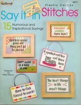 15 Plastic Canvas Humorous Inspirational Magnets Wall Hangings Pictures Pattern - $12.99