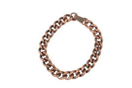 Copper Curb Chain Bracelet Vintage Arthritis Helper 7 Inches 35 Grams - £14.15 GBP