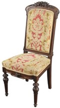 Antique Dining Chair Hunting Renaissance Gold Red Solid Oak - £446.83 GBP