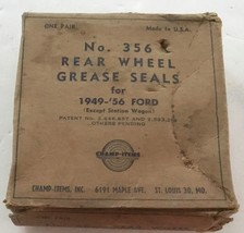 1949-1956 Ford Rear Wheel Grease Seals Champ Items No. 356 New Old Stock - $25.00