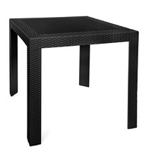 LeisureMod Mace Modern Weave Design Outdoor Patio Square Dining Table (B... - $3,050.61 MXN
