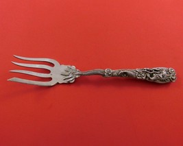 Chinese Sterling Silver Salad Fork HH AS with Dragon Design 5 5/8&quot; Flatware - £69.82 GBP