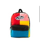 Vans Off The Wall Realm Colorblock Patchwork Medium Size Backpack Book P... - $20.99