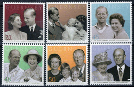 ZAYIX Guernsey 946-951 MNH Wedding Queen Elizabeth Prince Philip 090823S19M - £7.13 GBP