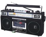 Supersonic SC-3201BT 4 Band Radio &amp; Cassette Player Boombox, Bluetooth S... - $62.12