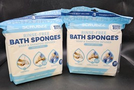 Scrubzz Disposable No Rinse Bathing Wipes Sponges Shower Wipes 50 Sheets... - $356.46 MXN