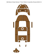 2023 Boston Whaler Montauk 17 Swim Platform Cockpit Mat Boat EVA Teak Fl... - $899.00