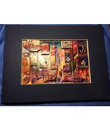 TIMES SQUARE NEW YORK THEATRE BROADWAY 3D SHADOWBOX PICTURE ART SIGNED B... - $29.68