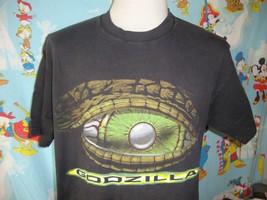 Vintage 90&#39;s GODZILLA 1998 Monster Movie Promo Black Tee Horror Film T S... - £77.89 GBP